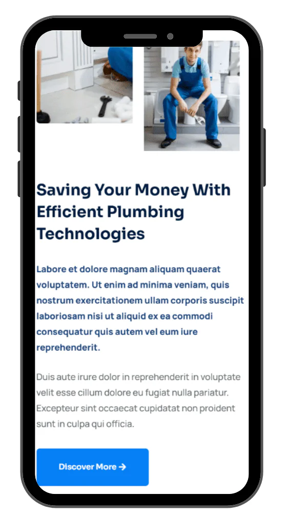 exemple site plombier format téléphone